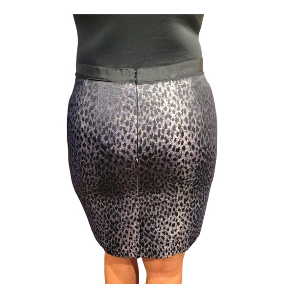Ann Taylor Metallic Leapard Mini Pencil Skirt - Picture 2 of 14